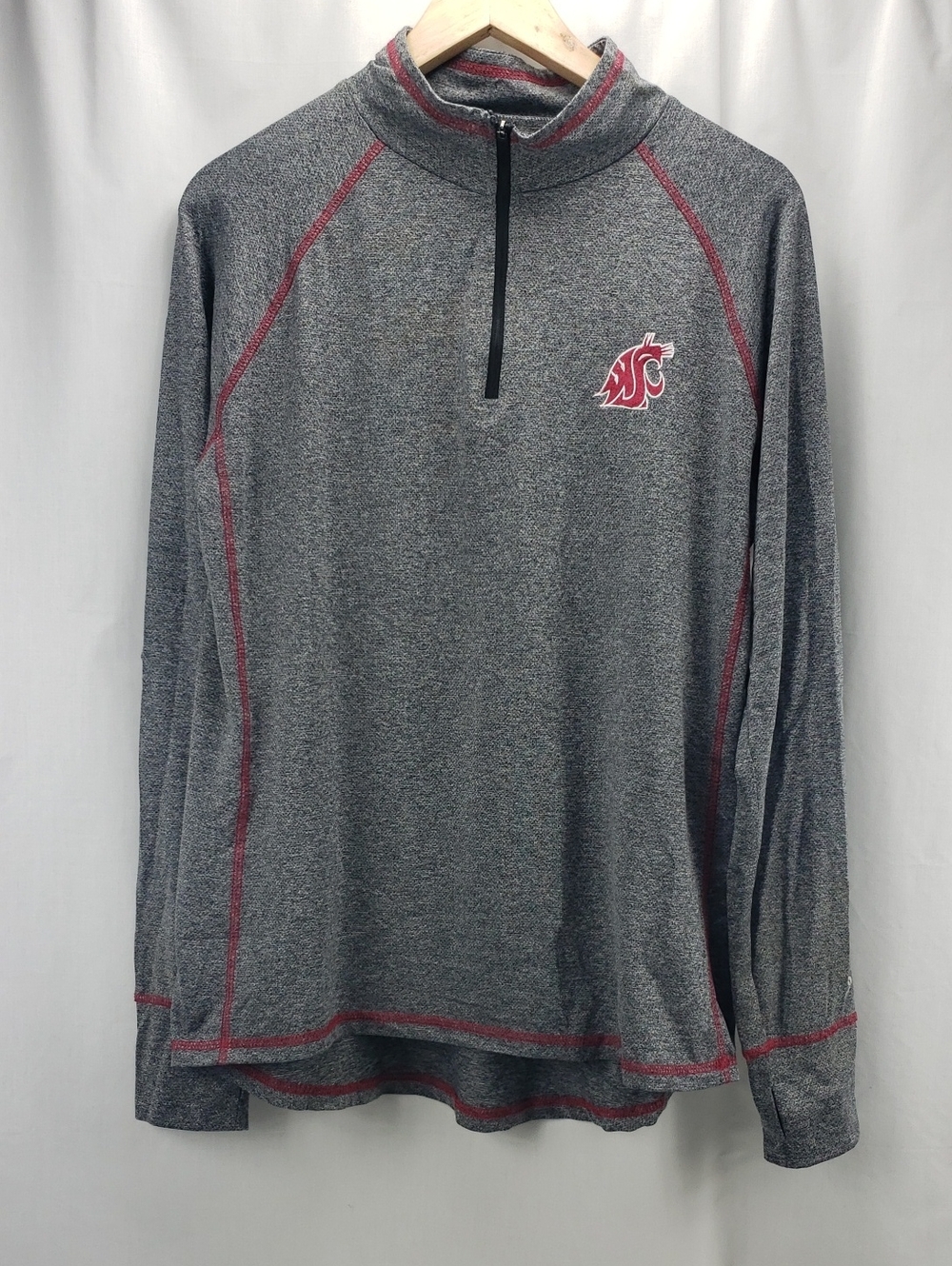 Colosseum Washington State Cougars WSU 1/4 Zip Pullover Top Women's Size XL